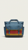 Blue line artist tote bag